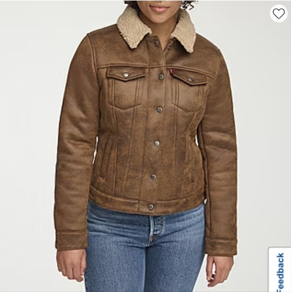 Levis NWTs Faux Shearling Trucker Jacket